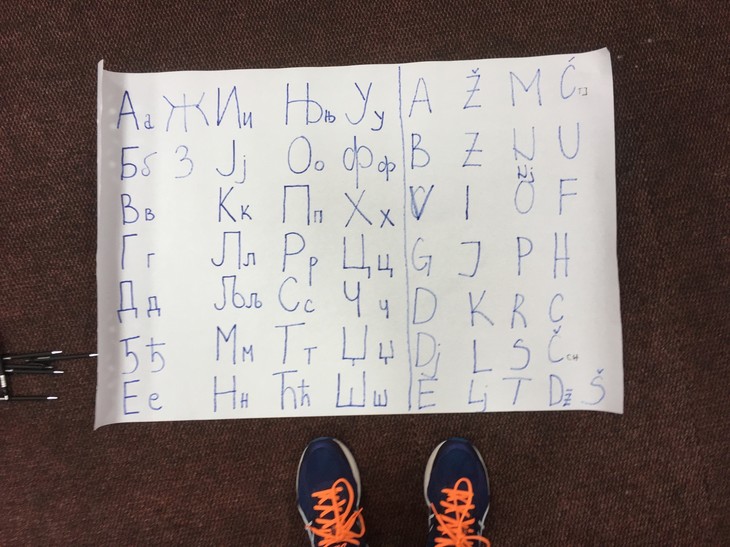 Das kyrillische Alphabet auf der AFS- Vorbereitung | © Timon Baral