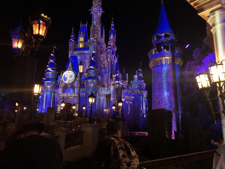 Foto vom Disney Schloss am Abend | © Anna Mager